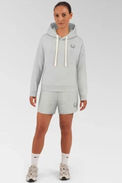 Womens Blue Fleece Hooded Sweatshirt