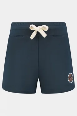 Womens Blue Fleece Shorts