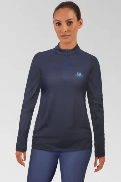 Womens Cerrig Long Sleeves Zip Base Layer Top