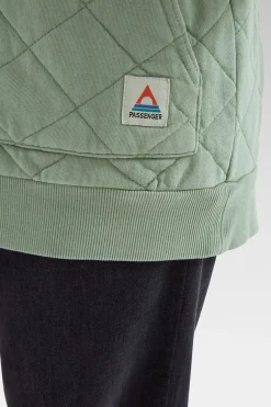 Womens Clementine Recycled Quilted Popper Up Hoodie