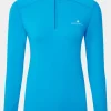 Womens Core Thermal Half Zip Long Sleeve Top