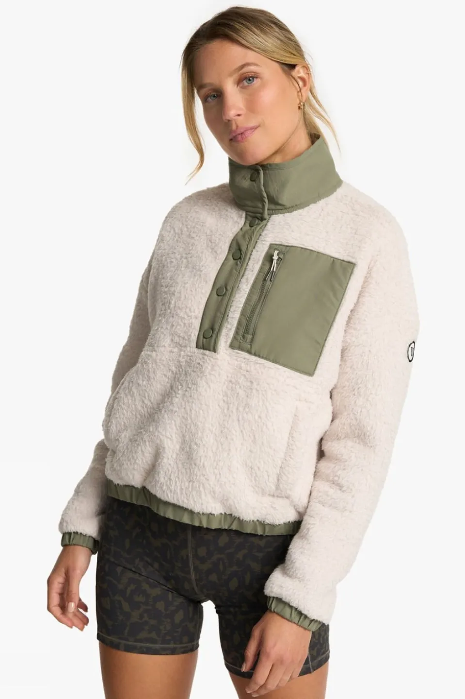 Womens Cozy Sherpa Popover Fleece