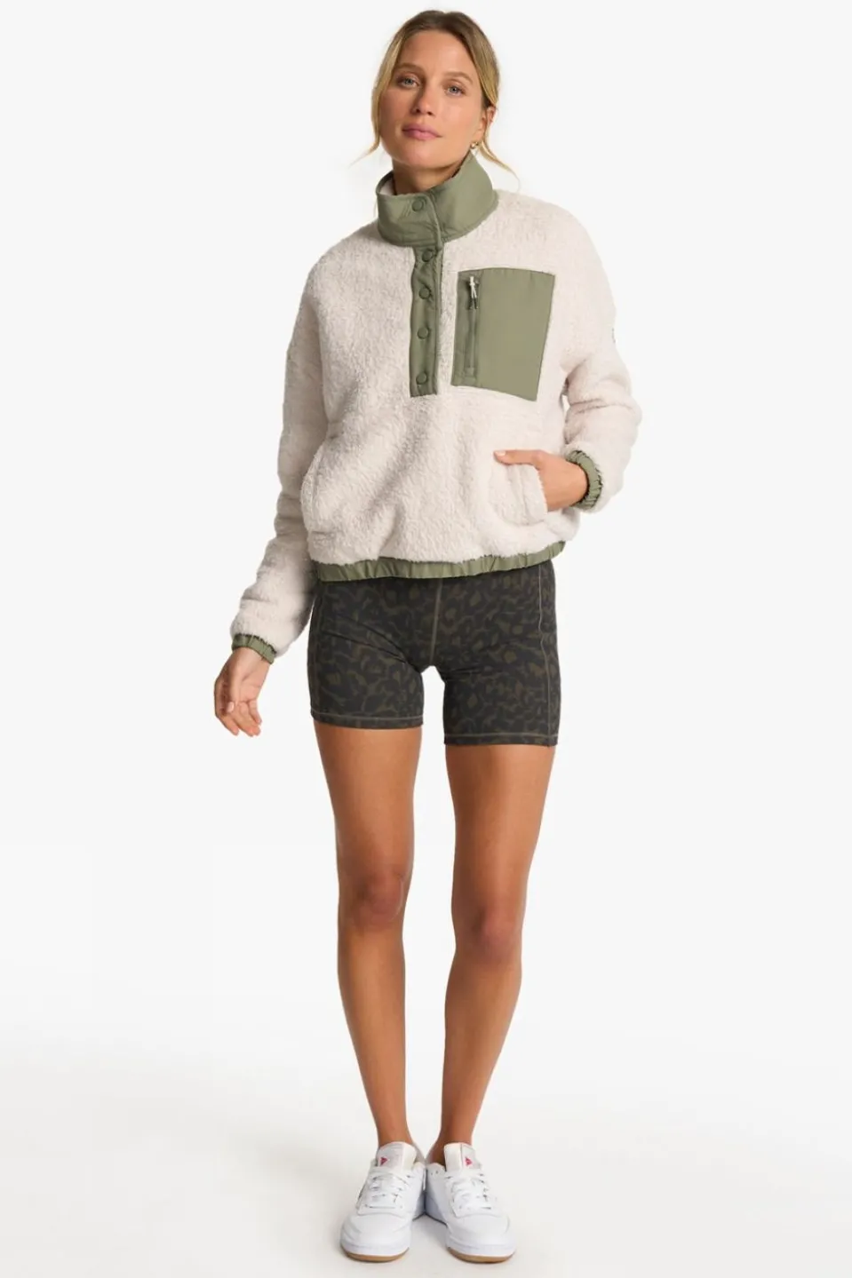 Womens Cozy Sherpa Popover Fleece