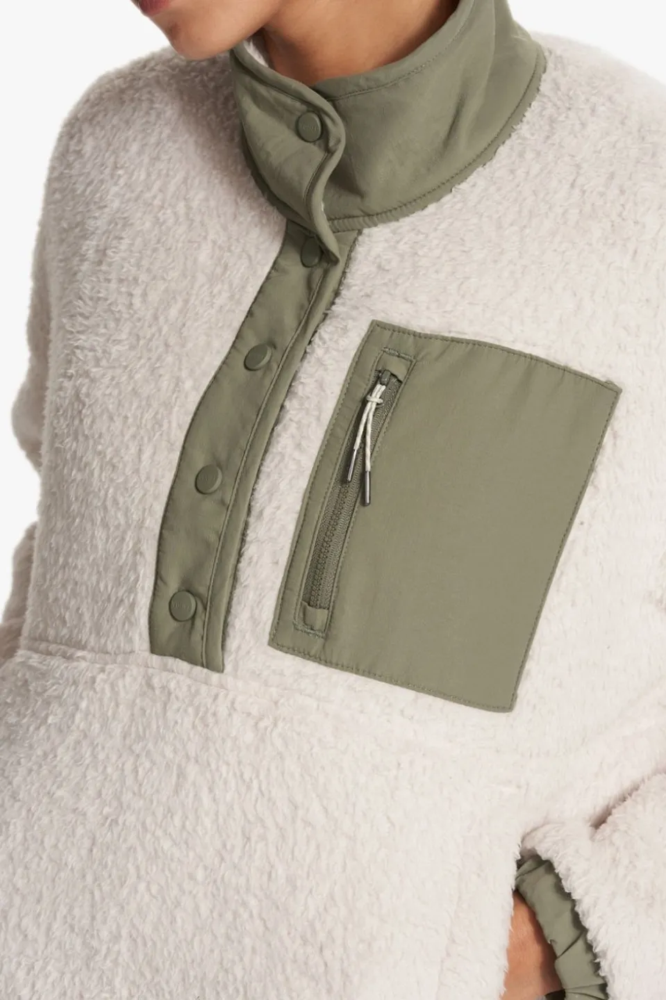 Womens Cozy Sherpa Popover Fleece