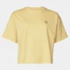 Womens Cropped Mini Embroidery T-Shirt
