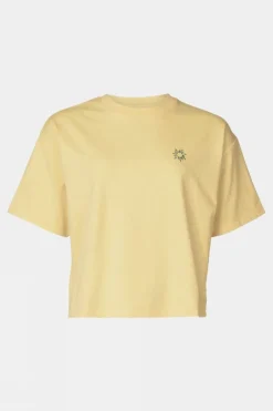 Womens Cropped Mini Embroidery T-Shirt