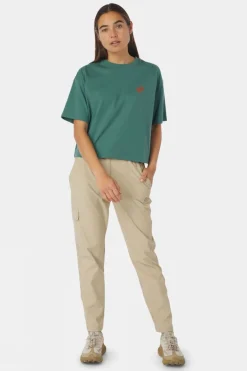 Womens Cropped Mini Embroidery T-Shirt