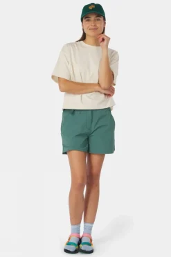 Womens Cropped Mini Embroidery T-Shirt