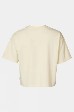 Womens Cropped Mini Embroidery T-Shirt