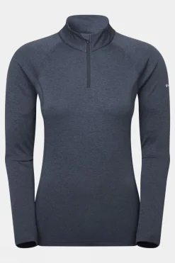 Womens Dart Zip Neck Base Layer Top
