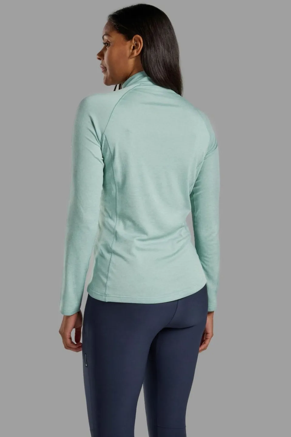 Womens Dart Zip Neck Base Layer Top