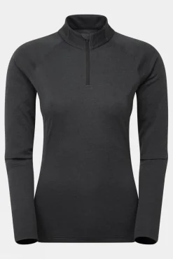 Womens Dart Zip Neck Base Layer Top