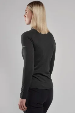 Womens Dart Zip Neck Base Layer Top
