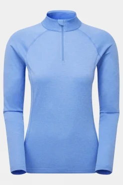 Womens Dart Zip Neck Base Layer Top