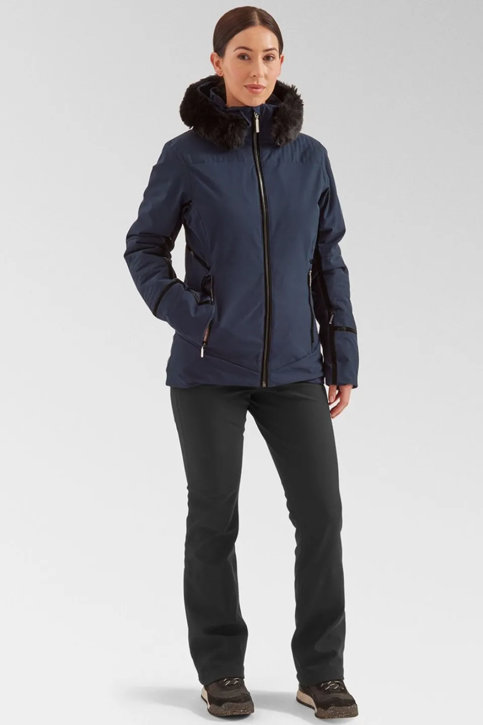 Womens Elise Faux Fur Ski Jacket