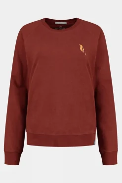 Womens Embroidered Blue Fleece Sweater