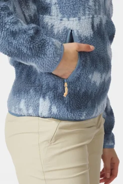 Womens Flynn Printed Half Zip Fleece