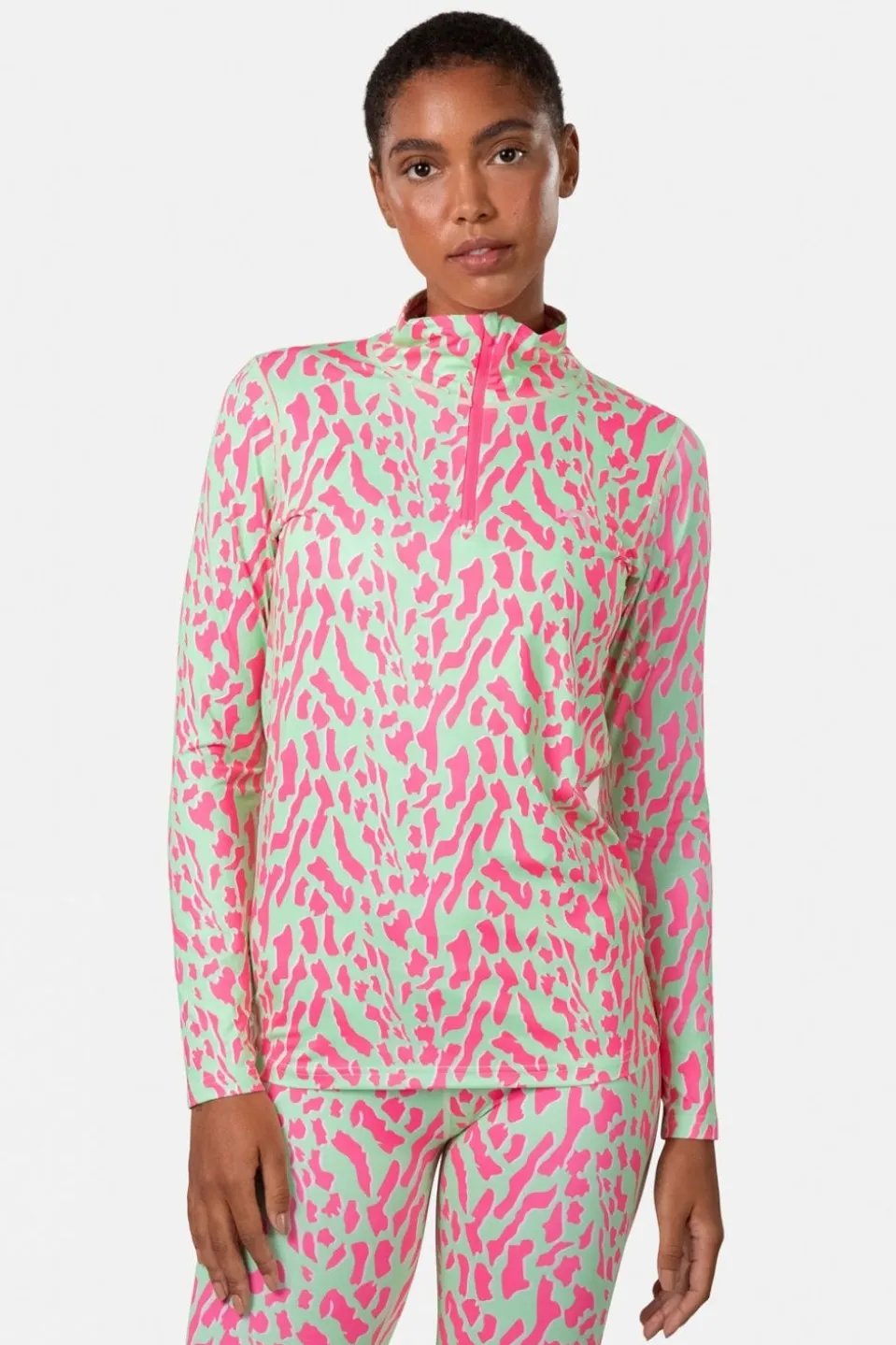 Womens Fryd Half Zip Base Layer Top