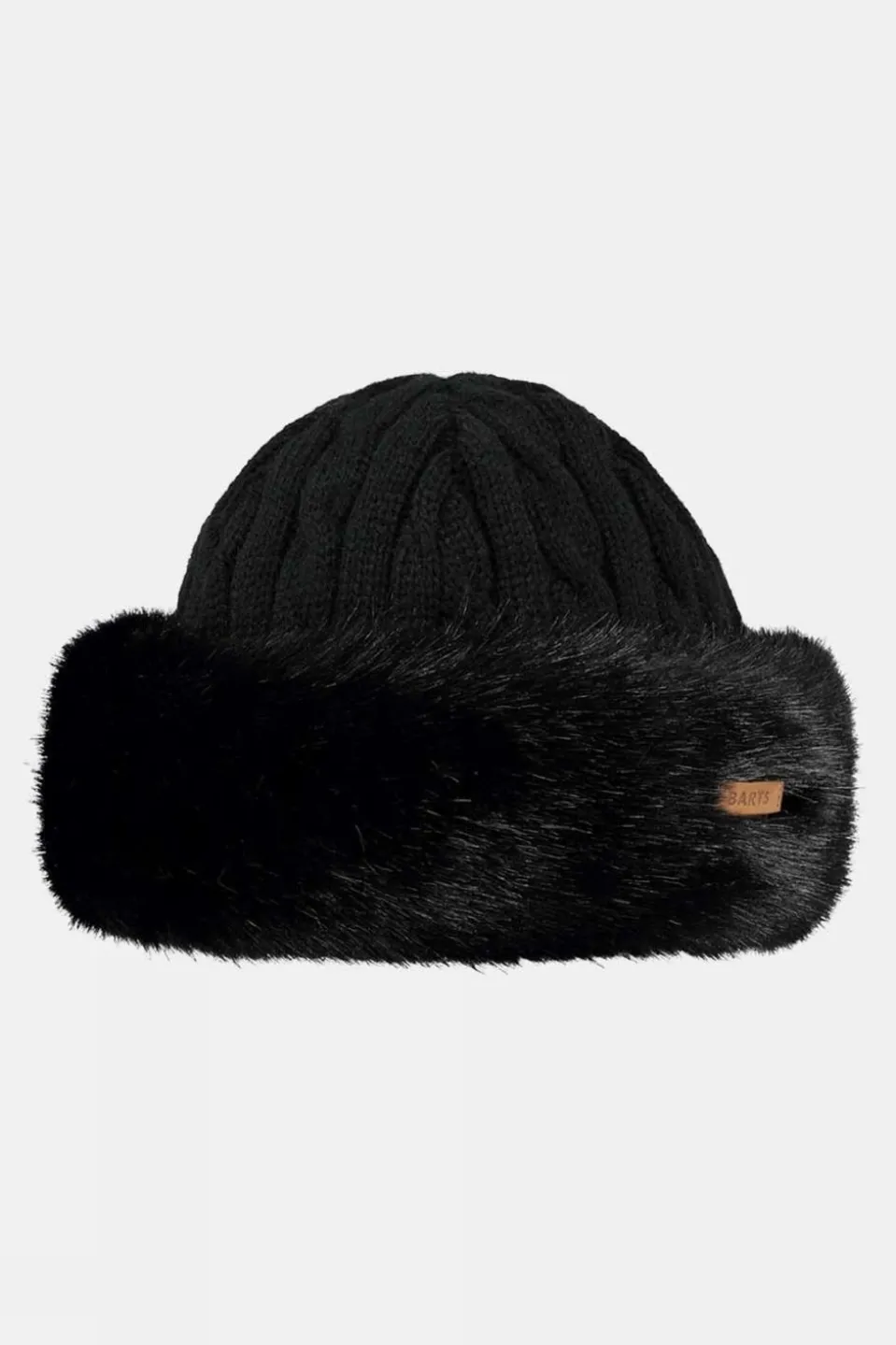 Womens Fur Cable Bandhat Beanie