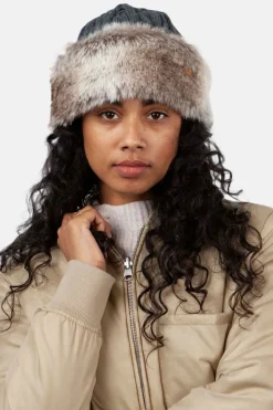 Womens Fur Cable Bandhat Beanie