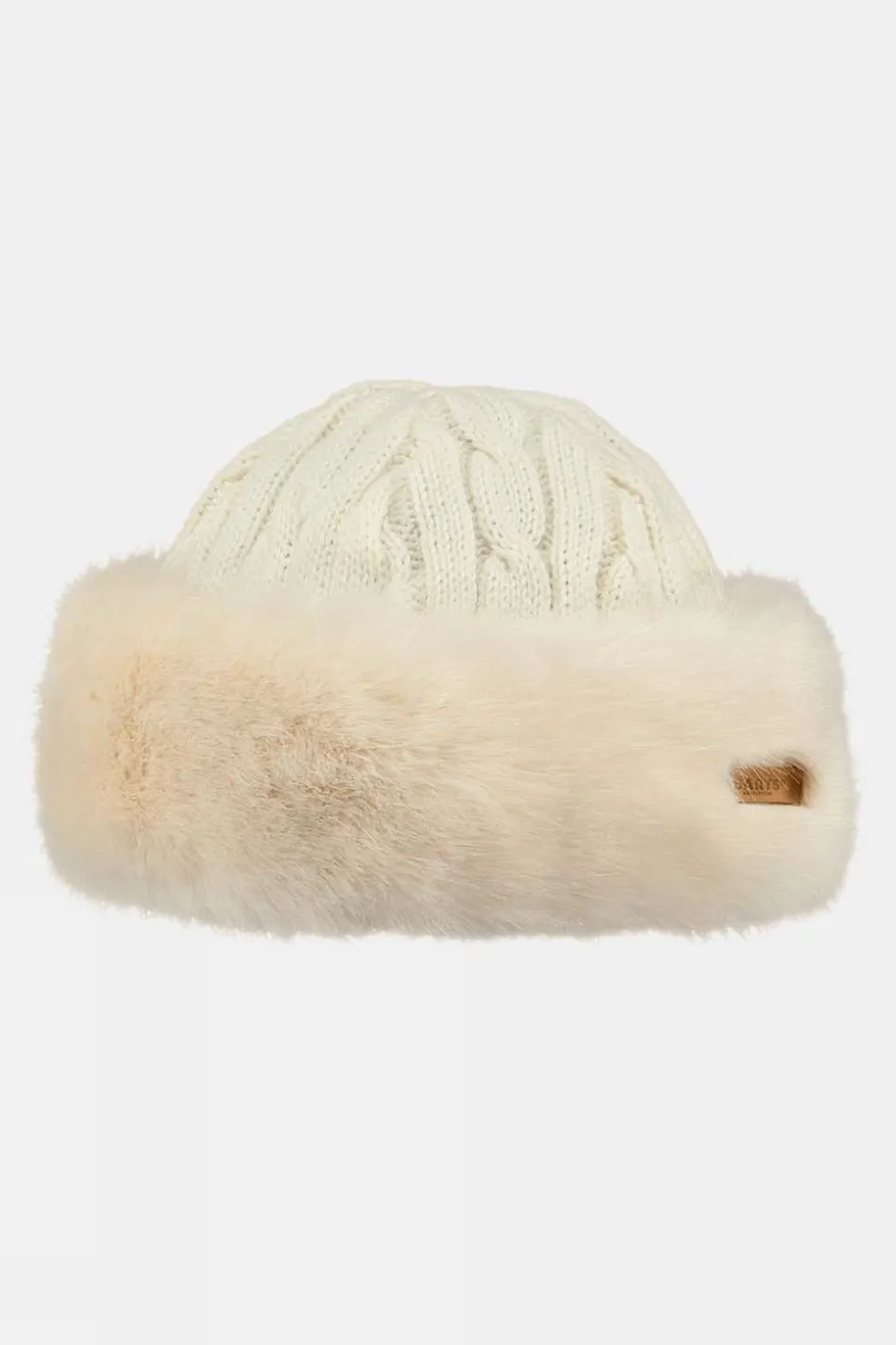 Womens Fur Cable Bandhat Beanie