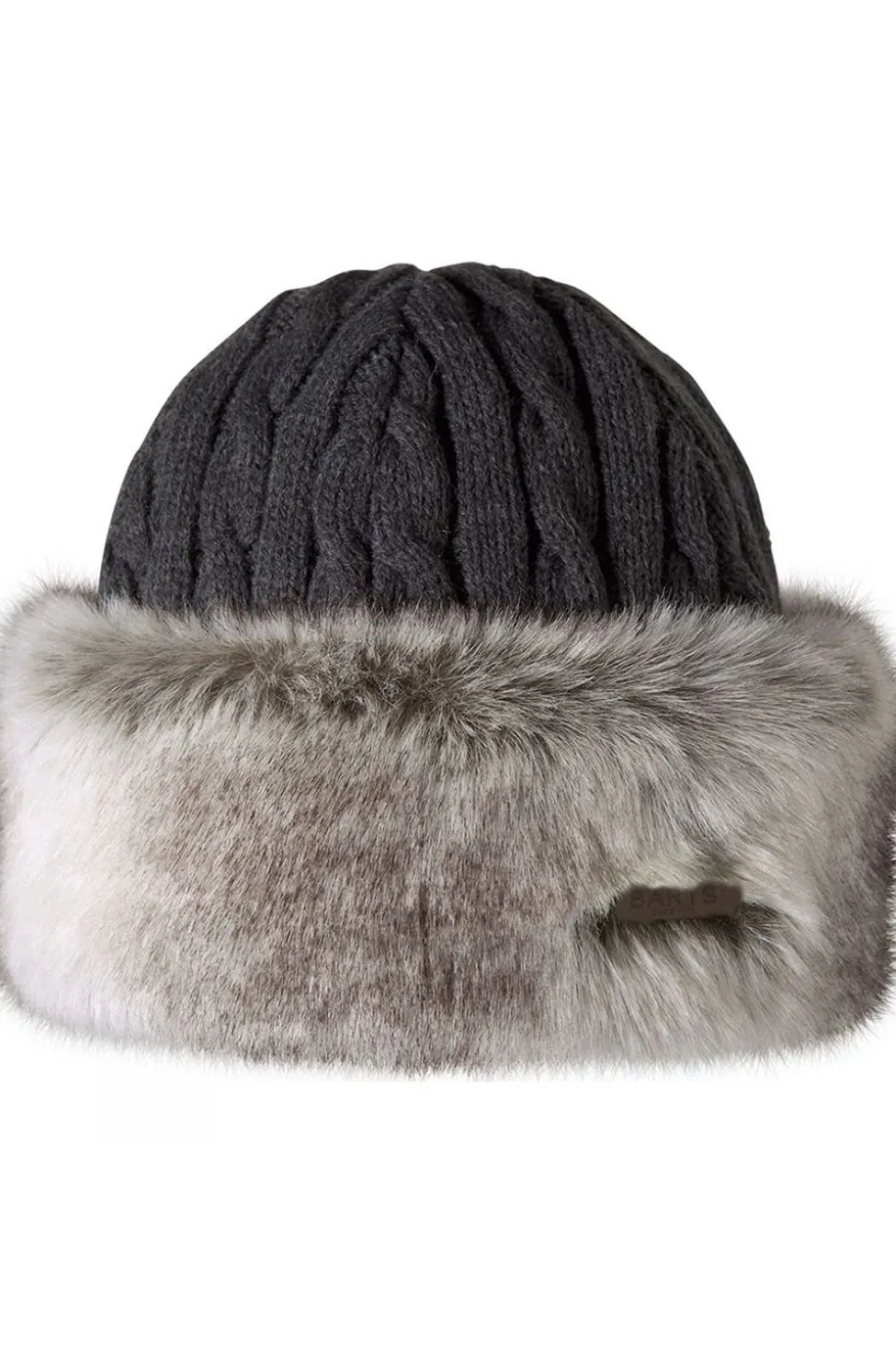 Womens Fur Cable Bandhat Beanie