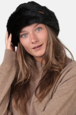 Womens Fur Cable Bandhat Beanie