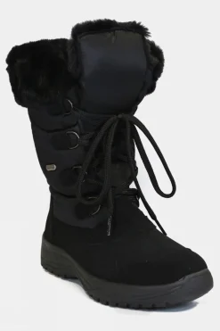 Womens Fur Trim Traction Snow Boots