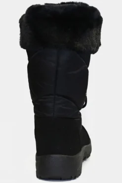 Womens Fur Trim Traction Snow Boots