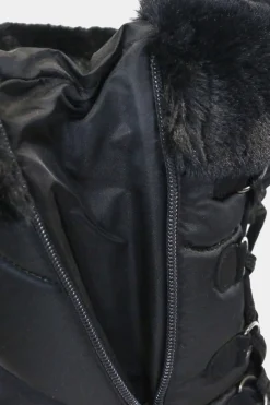 Womens Fur Trim Traction Snow Boots