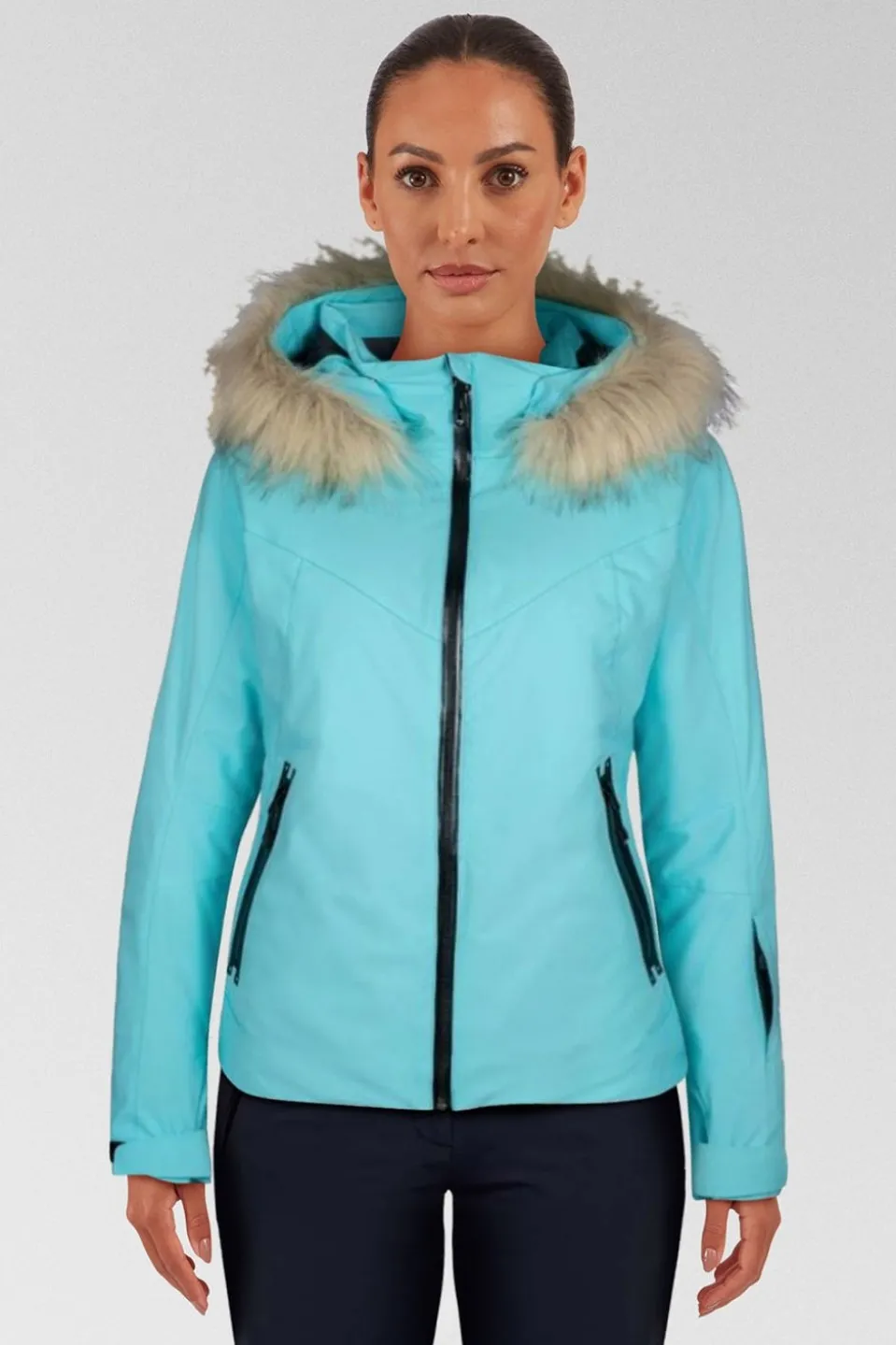 Womens Geod Faux Fur Ski Jacket