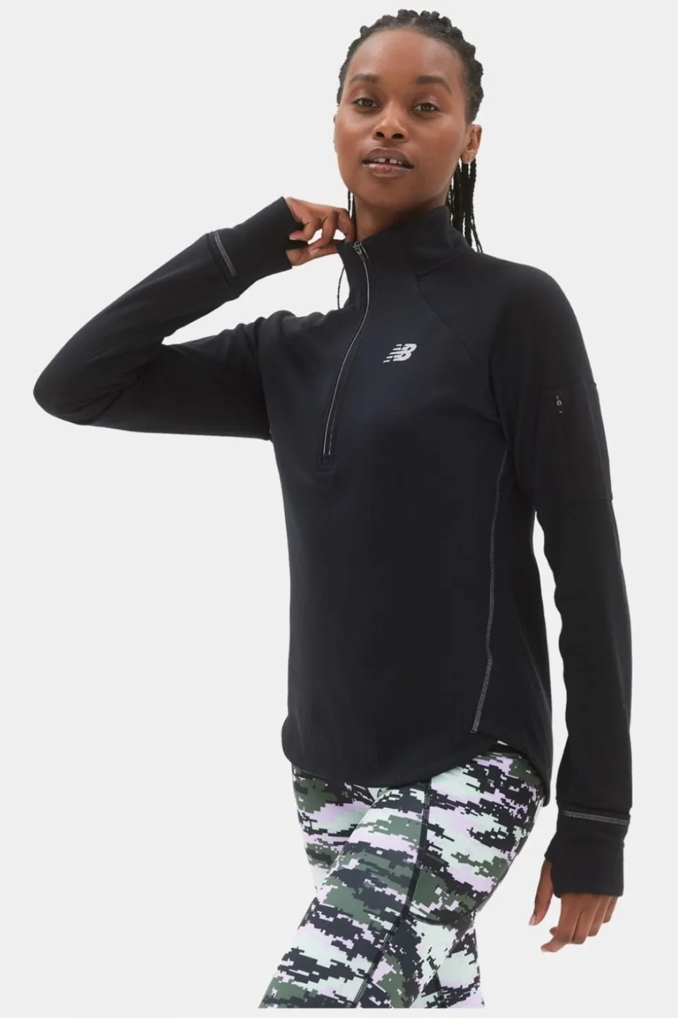 Womens Heat Grid Half Zip Top