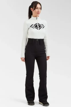 Womens High Waist Softshell Ski Pants