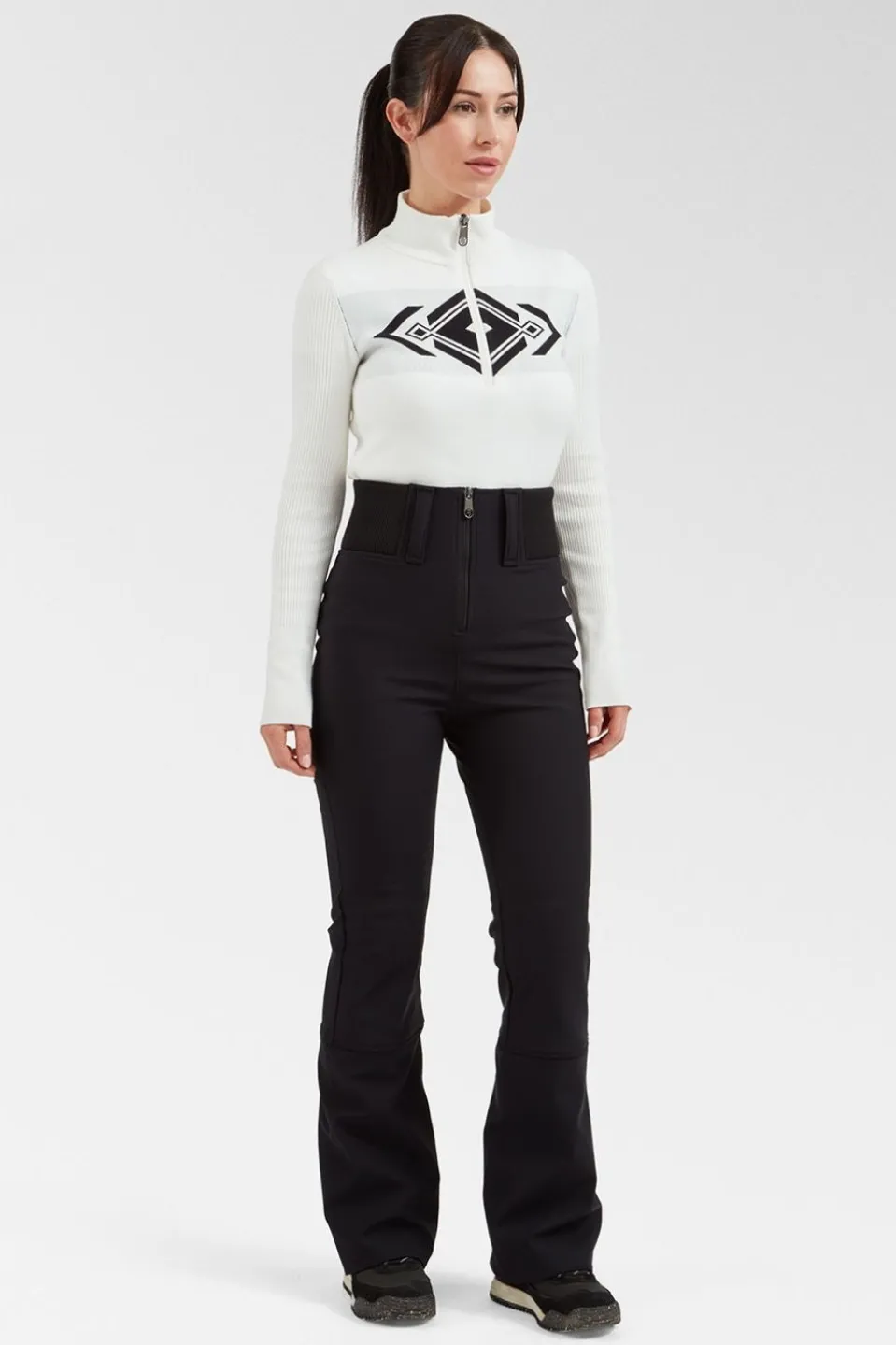 Womens High Waist Softshell Ski Pants