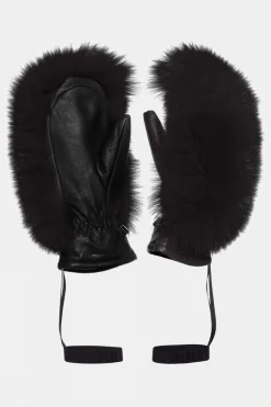 Womens Hill Faux Fur Mittens