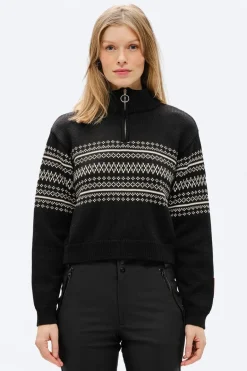 Womens K-2 Ski Half Zip Knitted Sweater