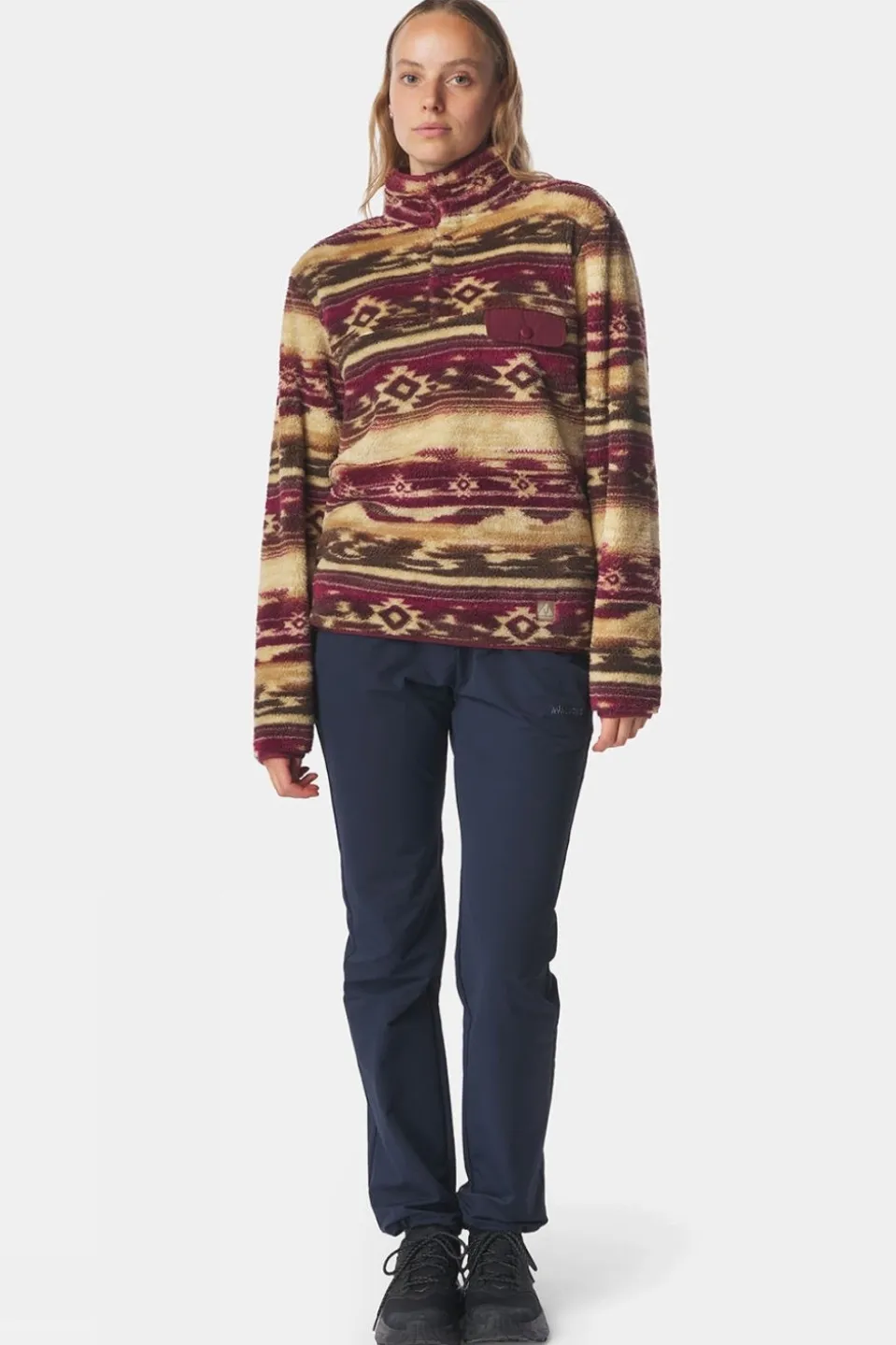 Womens Leiria Printed Snap Half Zip Fleece