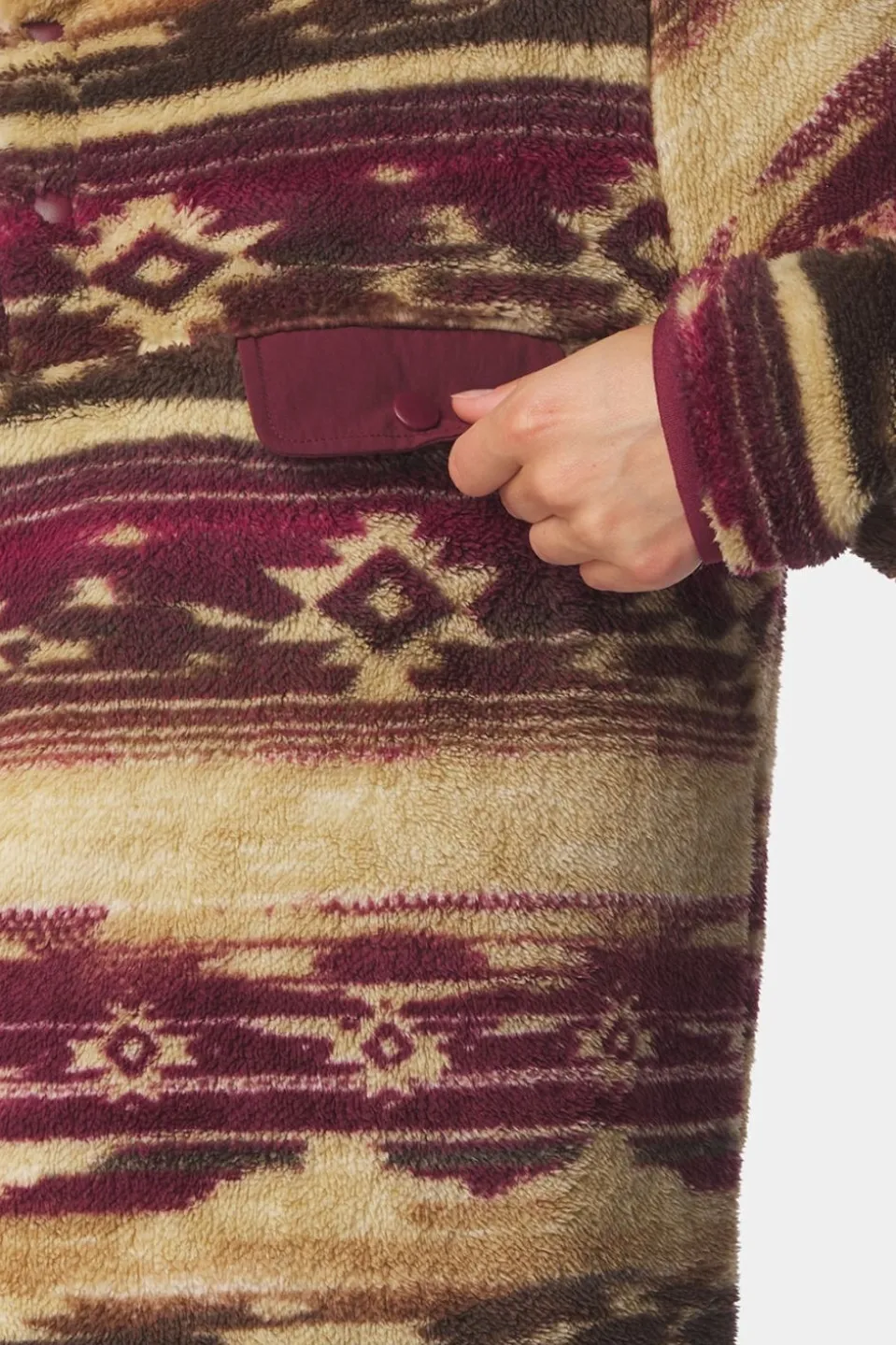 Womens Leiria Printed Snap Half Zip Fleece