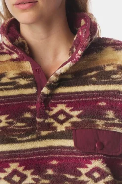 Womens Leiria Printed Snap Half Zip Fleece