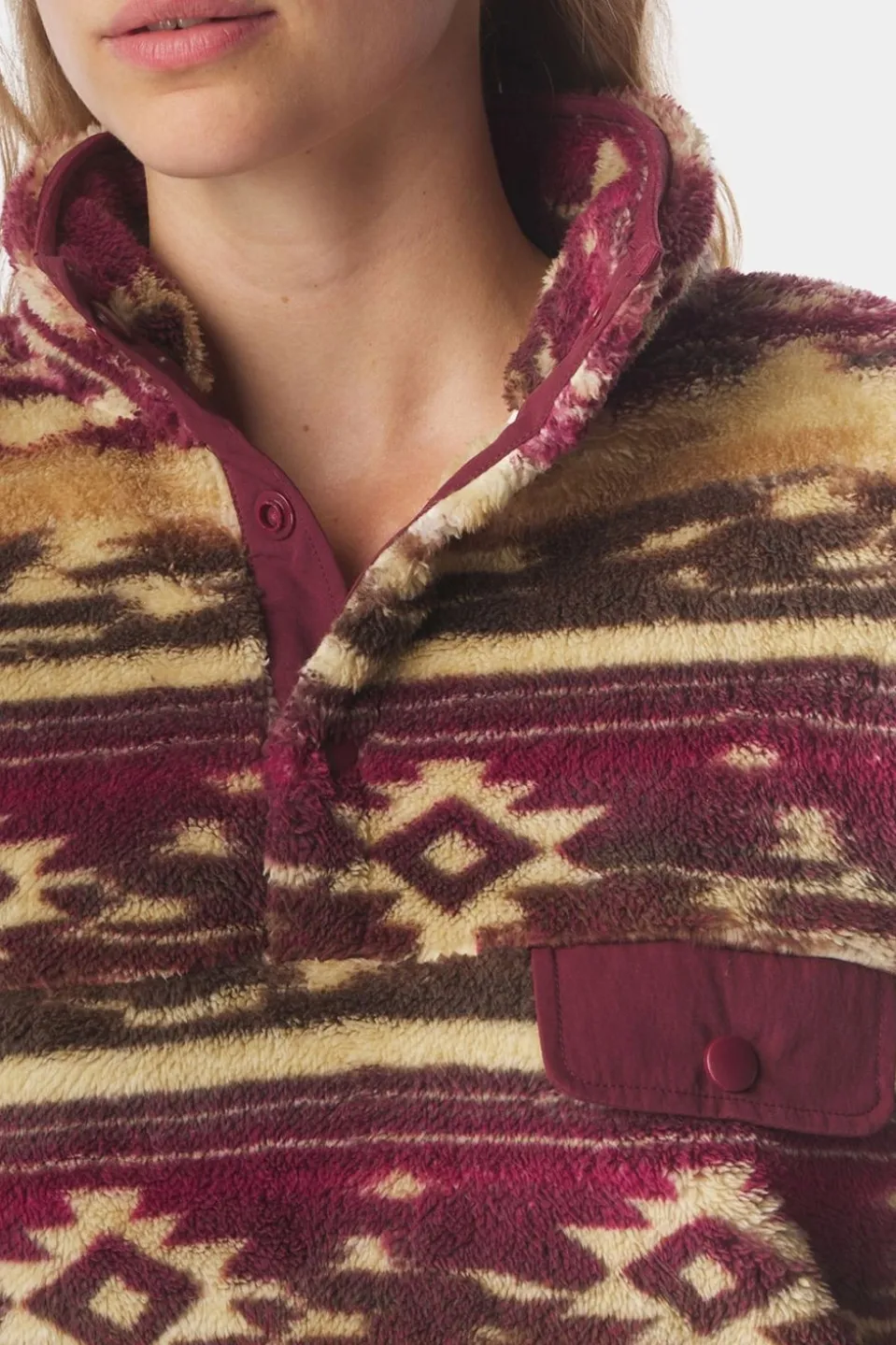 Womens Leiria Printed Snap Half Zip Fleece