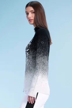 Womens Leopard Knit Ski Jacket