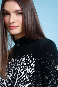 Womens Leopard Knit Ski Jacket