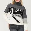Womens Les Alpes Turtleneck Knitted Sweater