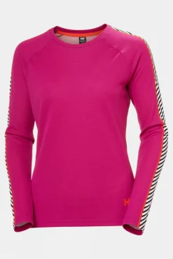 Womens Lifa Active Stripe Crew Base Layer Top