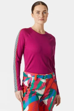 Womens Lifa Active Stripe Crew Base Layer Top