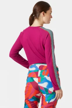 Womens Lifa Active Stripe Crew Base Layer Top