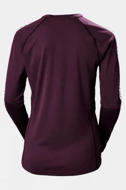 Womens Lifa Active Stripe Crew Base Layer Top