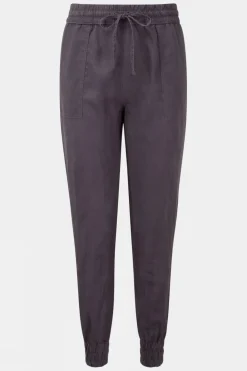 Womens Linen Thruline Jogger Trousers