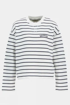 Womens Marnie Striped Crew Neck Sweatshirt