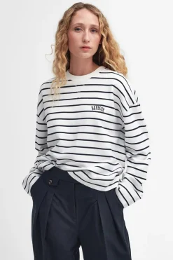 Womens Marnie Striped Crew Neck Sweatshirt